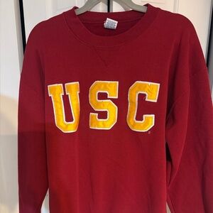 Vintage USC Russell Athletic Crewneck Sweatshirt – Red & Gold Size Large